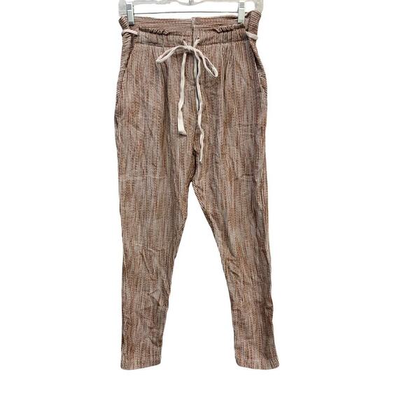 Free People Womens Light at Sunrise Cotton Knit Cropped Pants SZ 4 - Picture 2 of 9